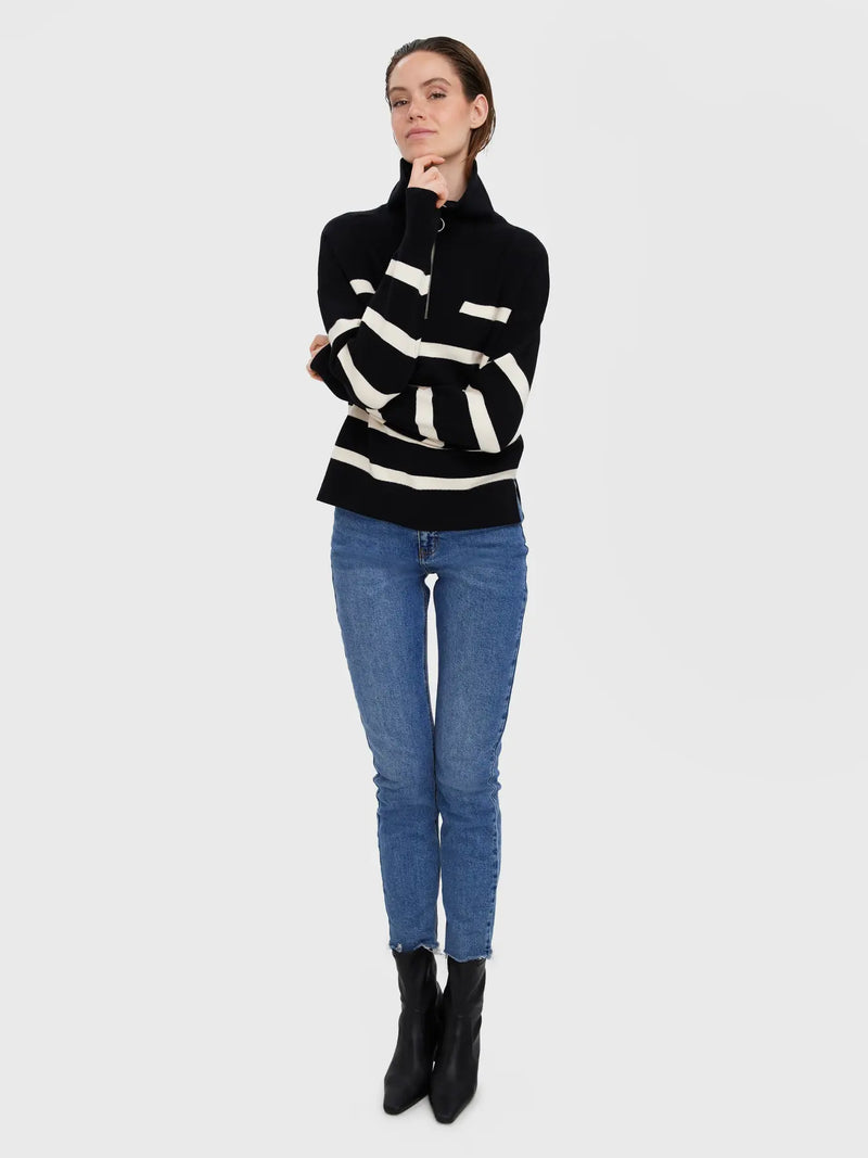 Vero Moda Saba 1/4 Zip High Neck Sweater