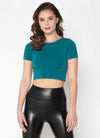 C'est Moi Bamboo Short Sleeve Crop Top