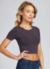 C'est Moi Bamboo Short Sleeve Crop Top