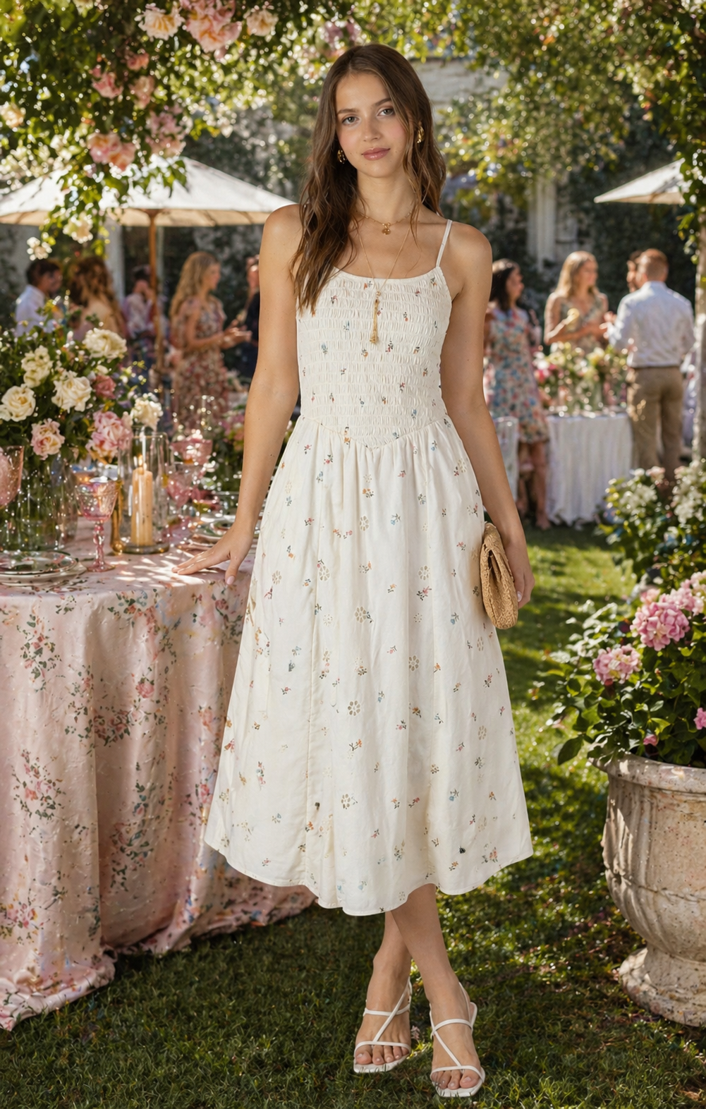 Dex- Smocked Midi Dress