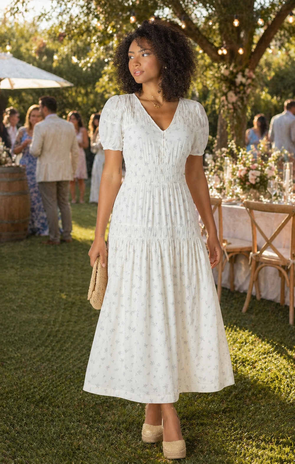 Room 34- Delicate Smocked Dress