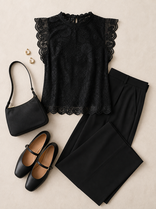 Pieces - Olline Lace Top