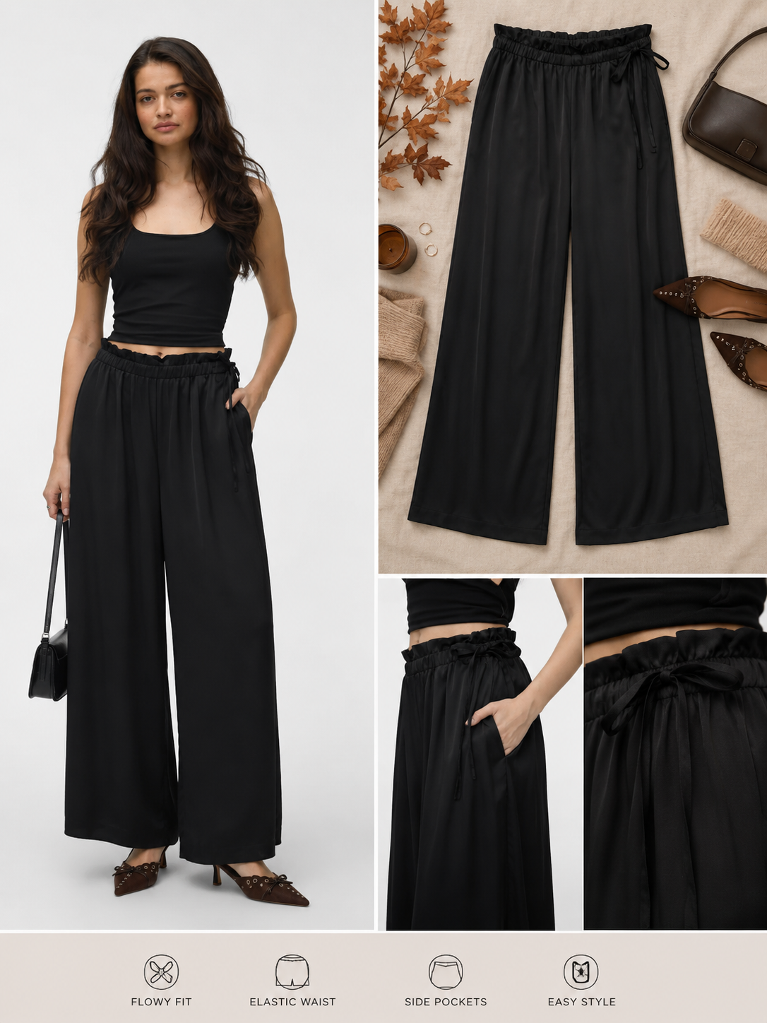 Vero Moda - Charm Midrise Detail Pant
