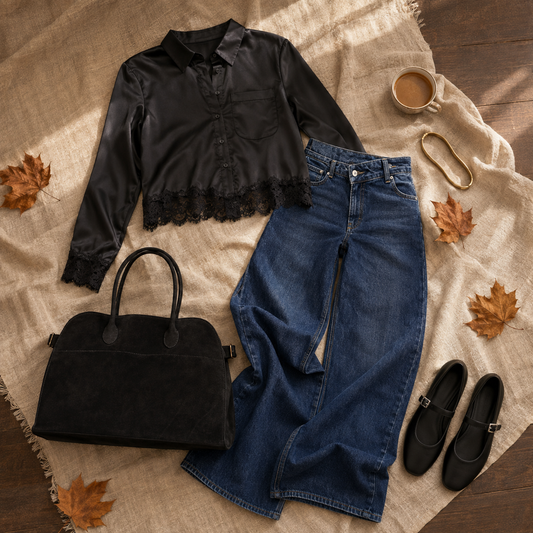 Only - Indona Satin Lace Blouse