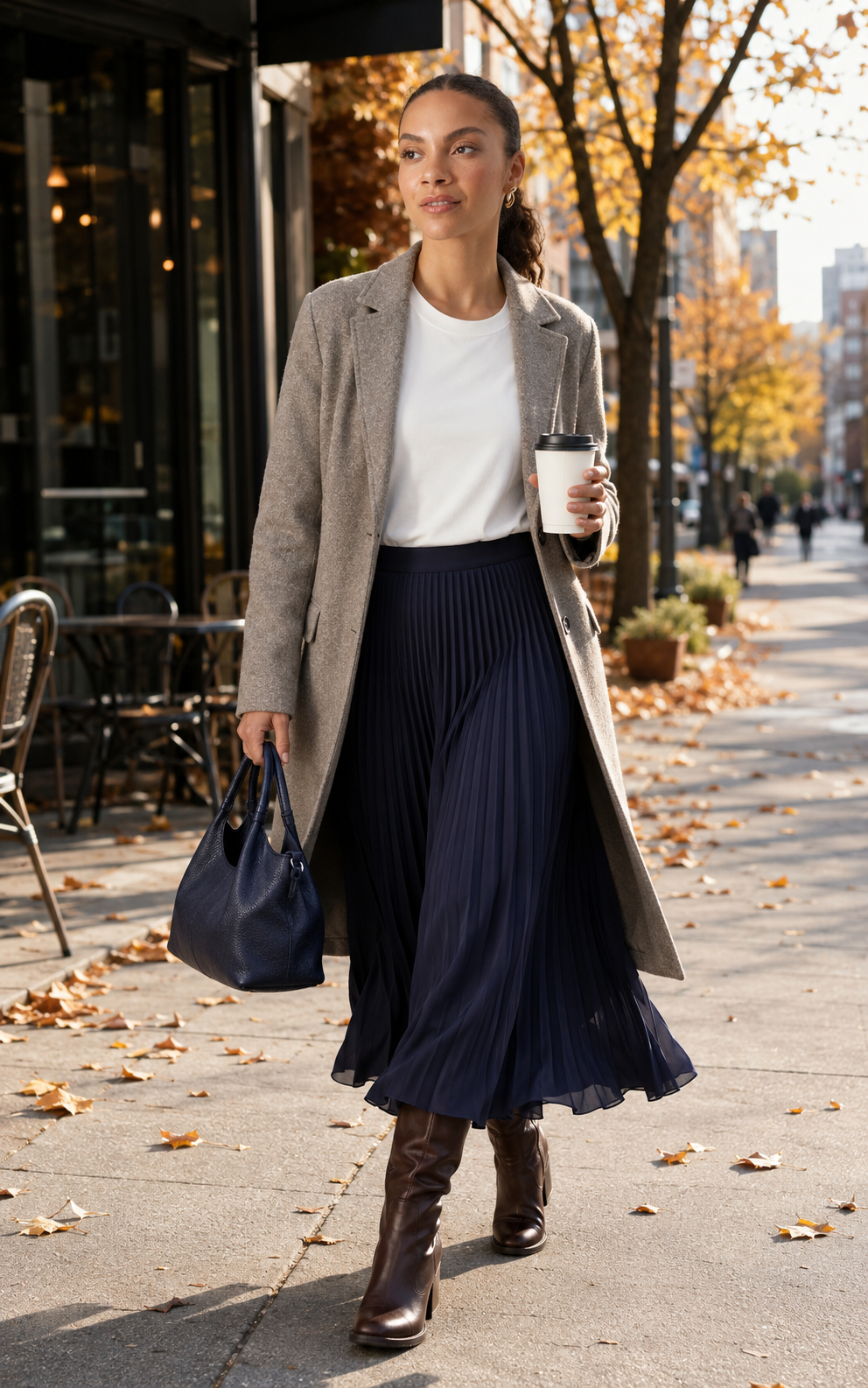 Midnight Muse Pleated Maxi Skirt