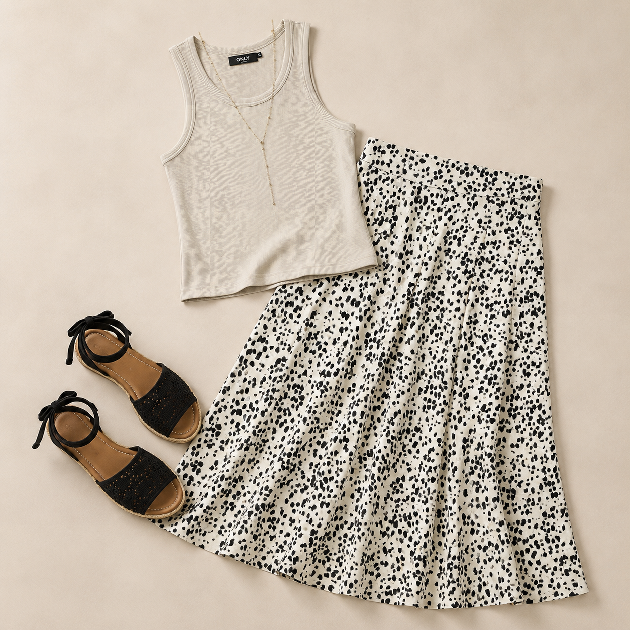 Vero Moda - Kora Printed Midi Skirt