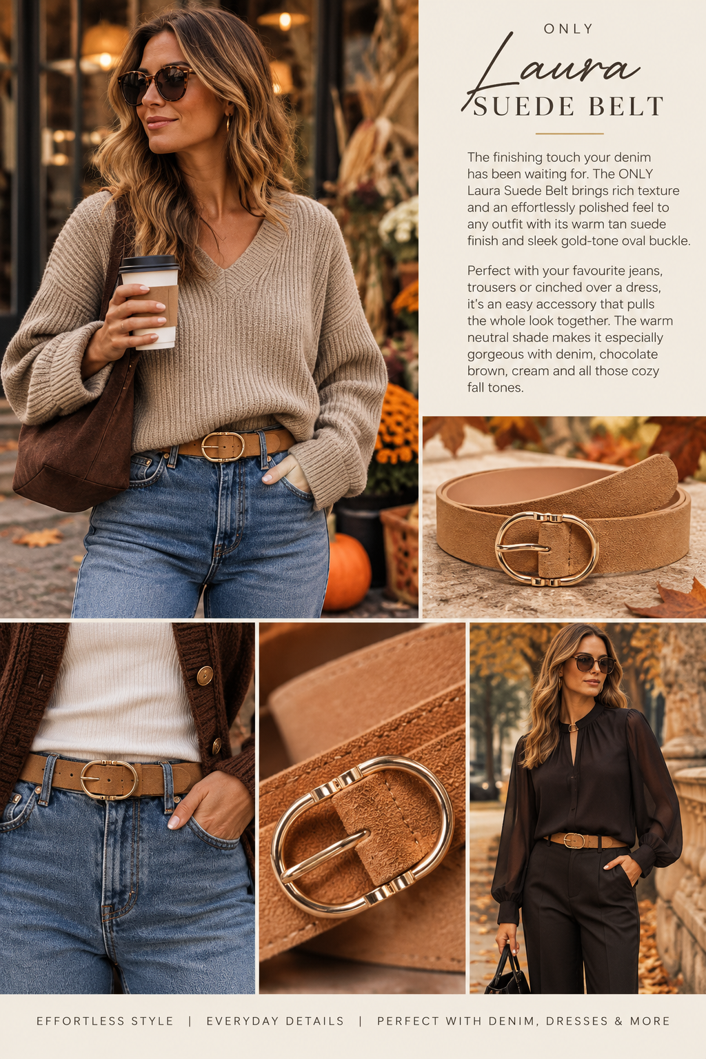 Only - Laura Suede Jean Belt