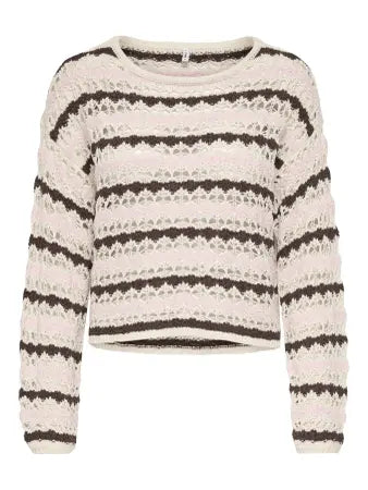 Only-  Coastal Breeze Open-Knit Sweater