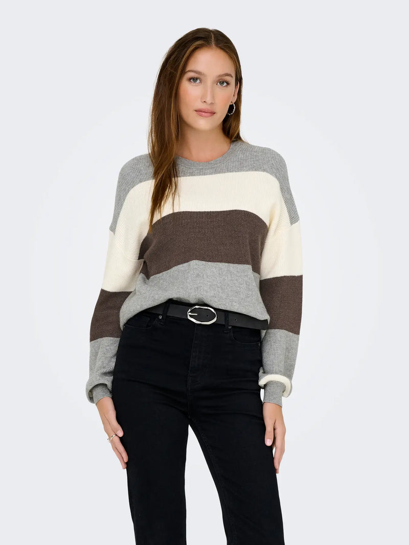 Only Atia Stripe Pullover Sweater