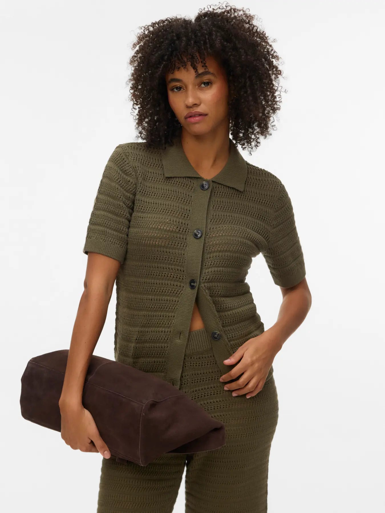 Vero Moda - Hayley 2/4 Poloneck Cardigan