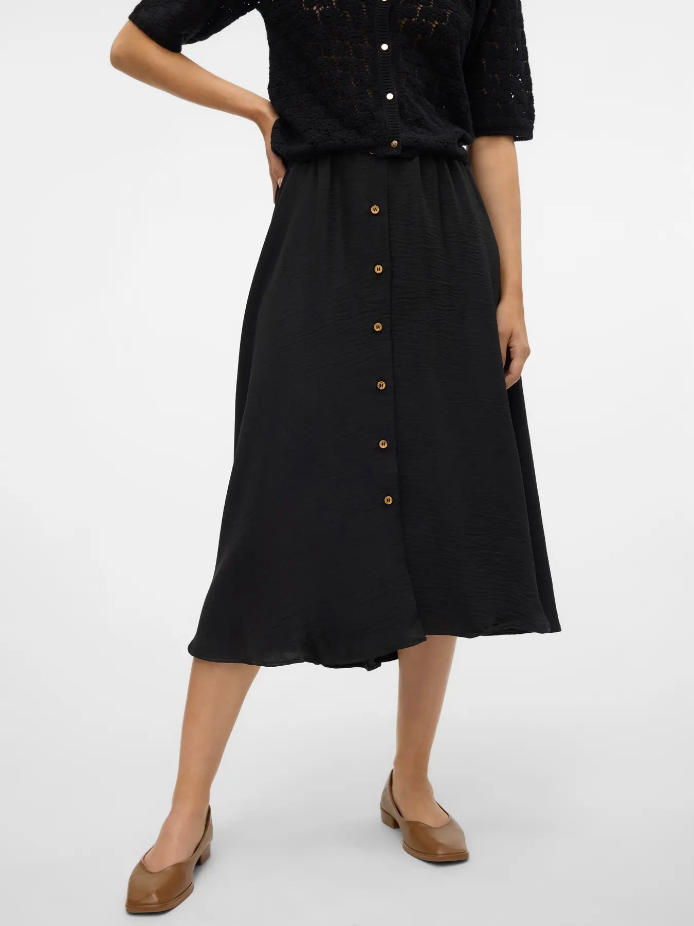Vero Moda Melaney High Waist Button Skirt