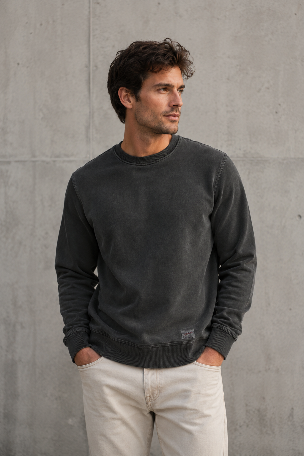 Only & Sons -Mens -  Brock Washed Crewneck Sweater