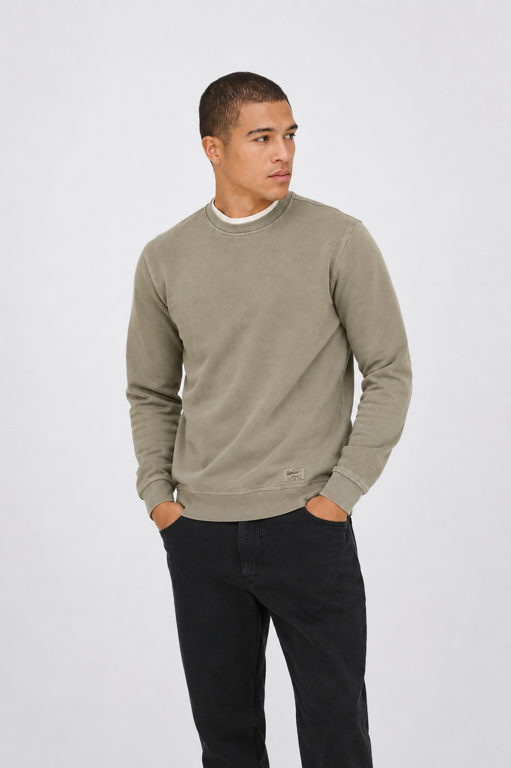 Only & Sons -Mens -  Brock Washed Crewneck Sweater