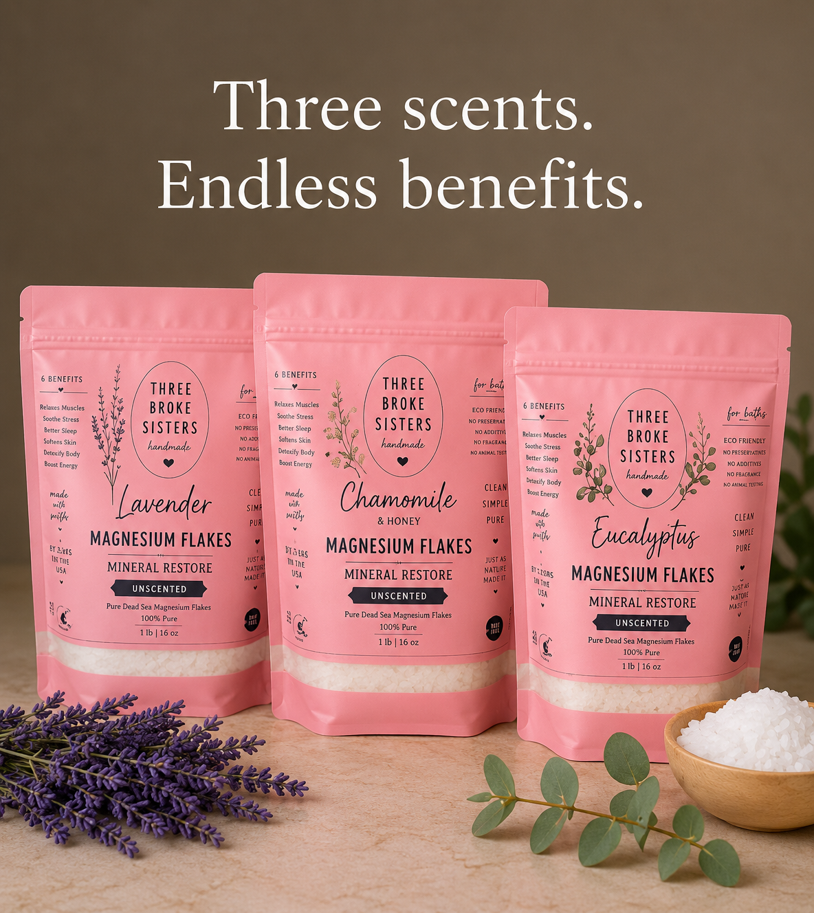 Dead Sea Magnesium Flakes Unscented