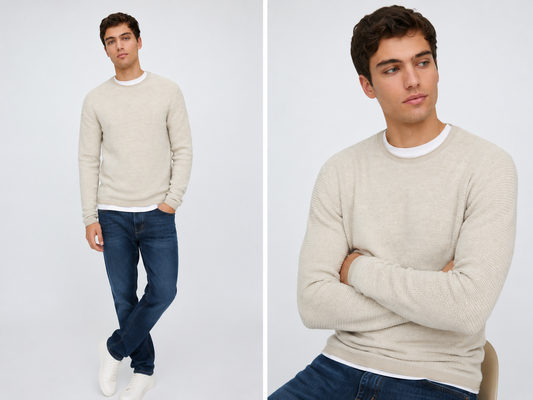 ONSERIC REG 12 STRUC CREW KNIT NOOS
