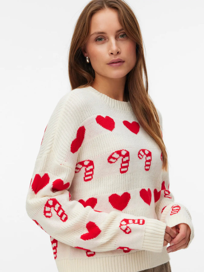Vero Moda Candy Hearts Sweater