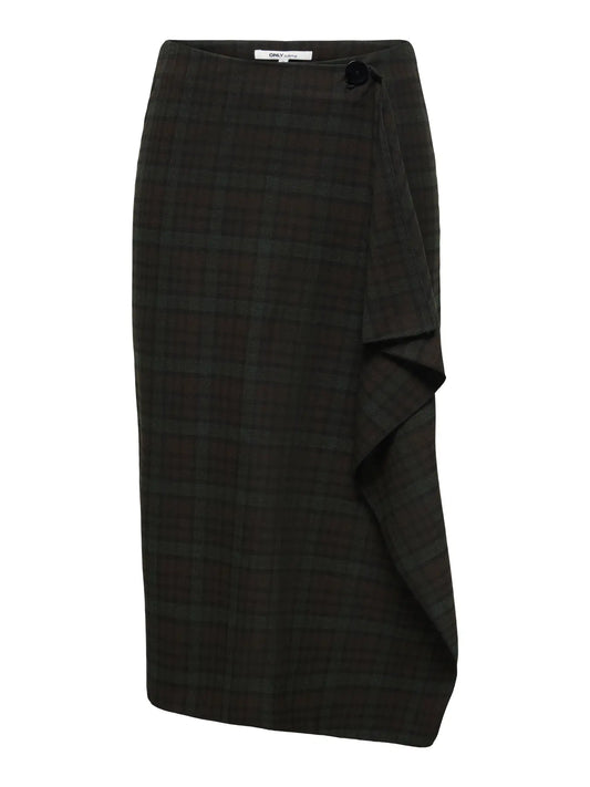 Only - Vanja Long Check Skirt