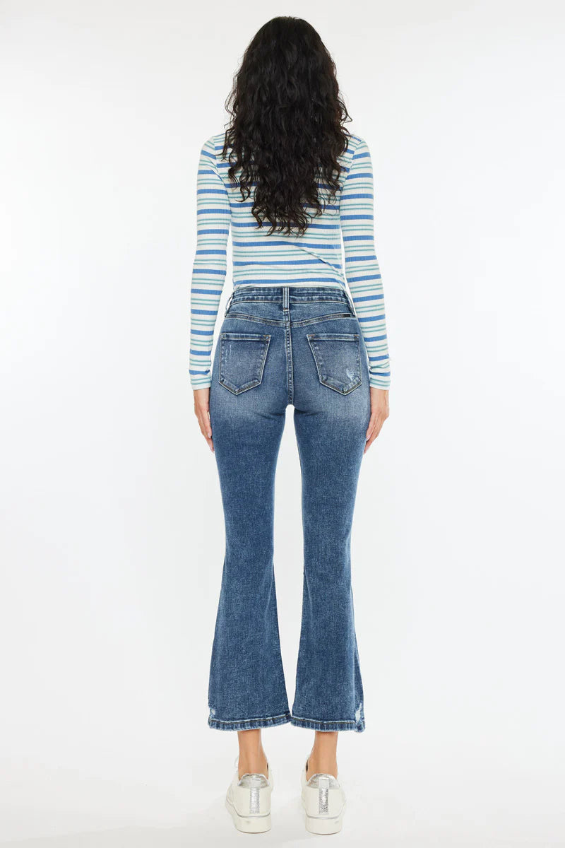 KanCan- Miley High Rise Cropped Flare Jeans