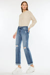 KanCan - Carrie Mid Rise Straight Leg Jean
