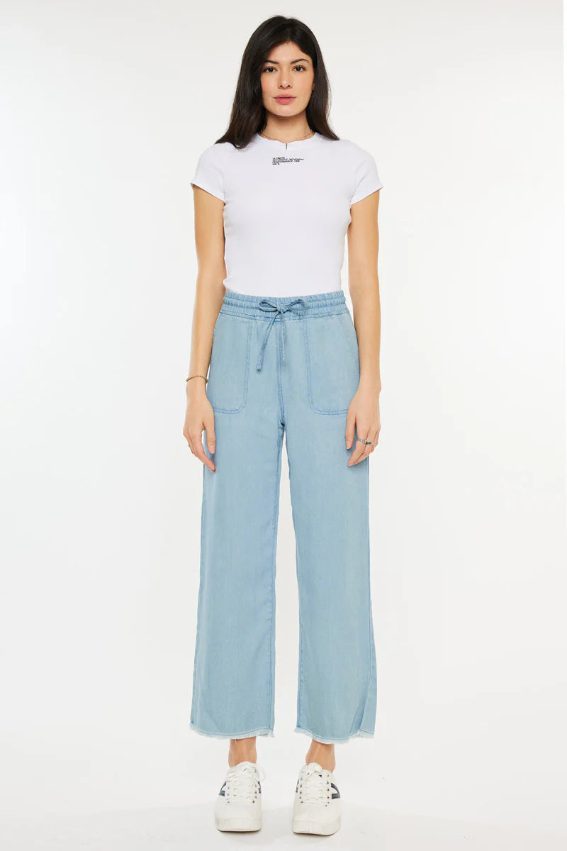 KanCan- Milly High Rise Cropped Wide Leg Jeans