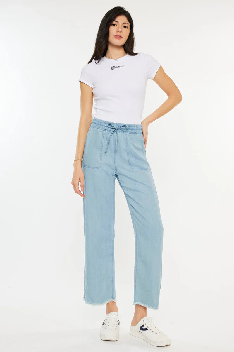 KanCan- Milly High Rise Cropped Wide Leg Jeans