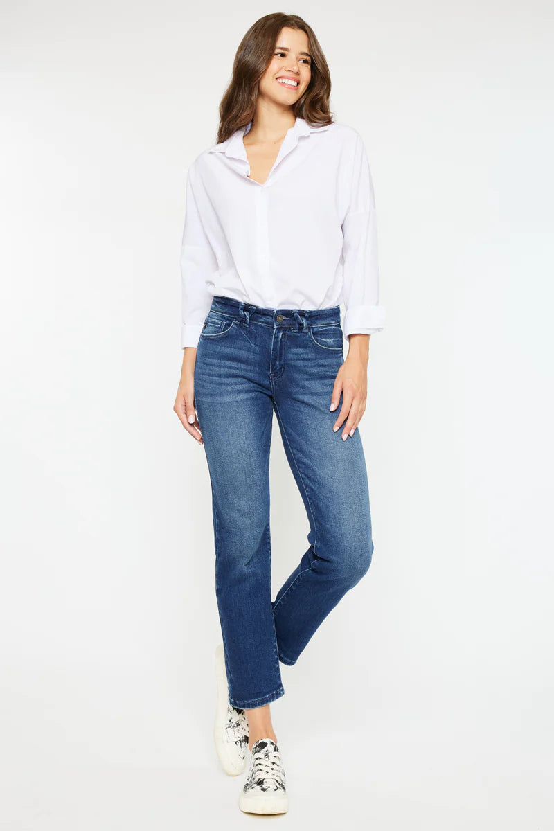 KanCan Dolores Mid Rise Slim Straight Jeans