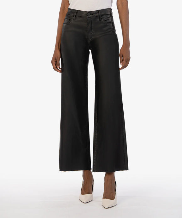 Kut- Meg Coated High Rise Fab Ab Wide Leg