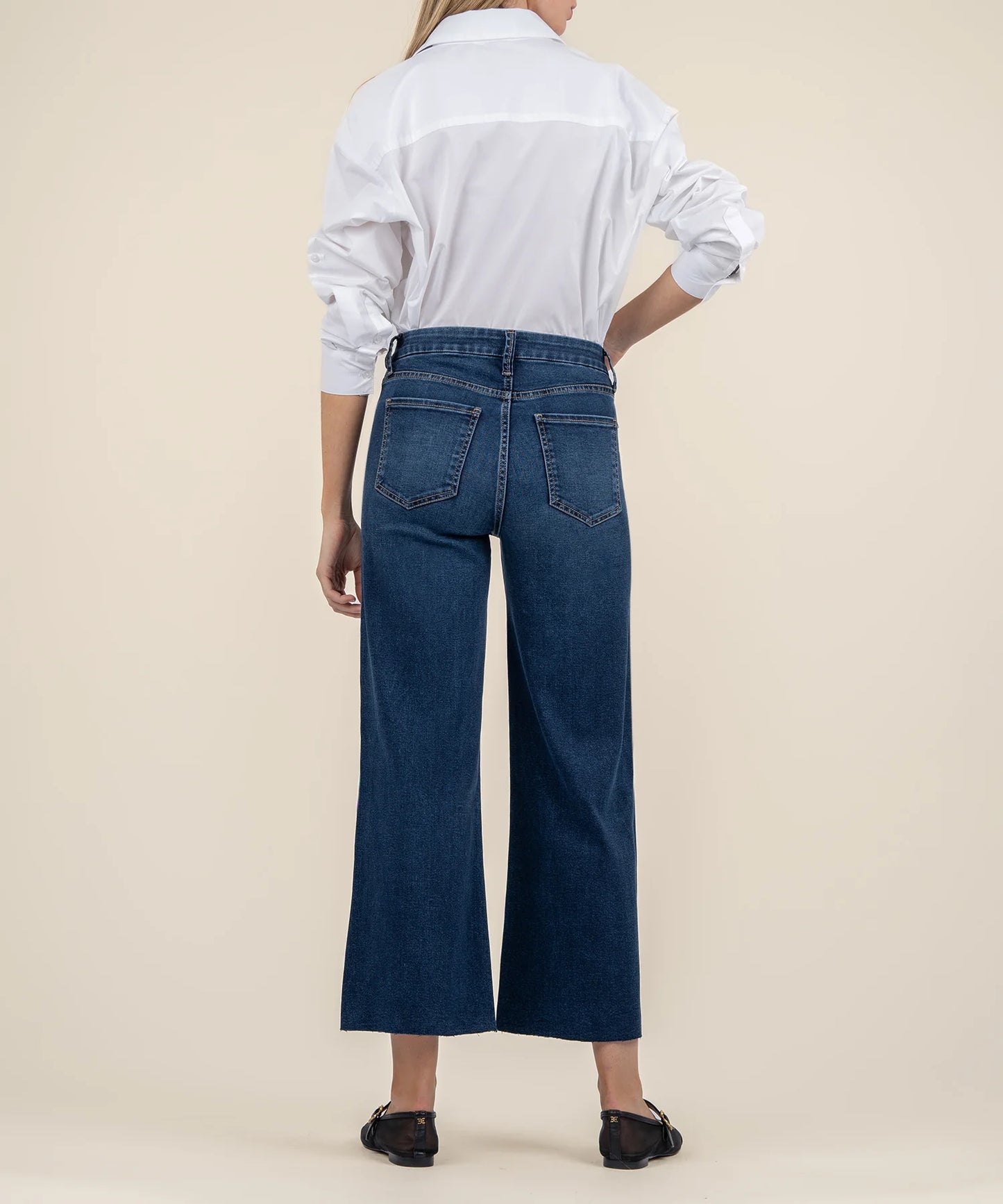 KUT- Meg High Rise Wide Leg Jean- Demure