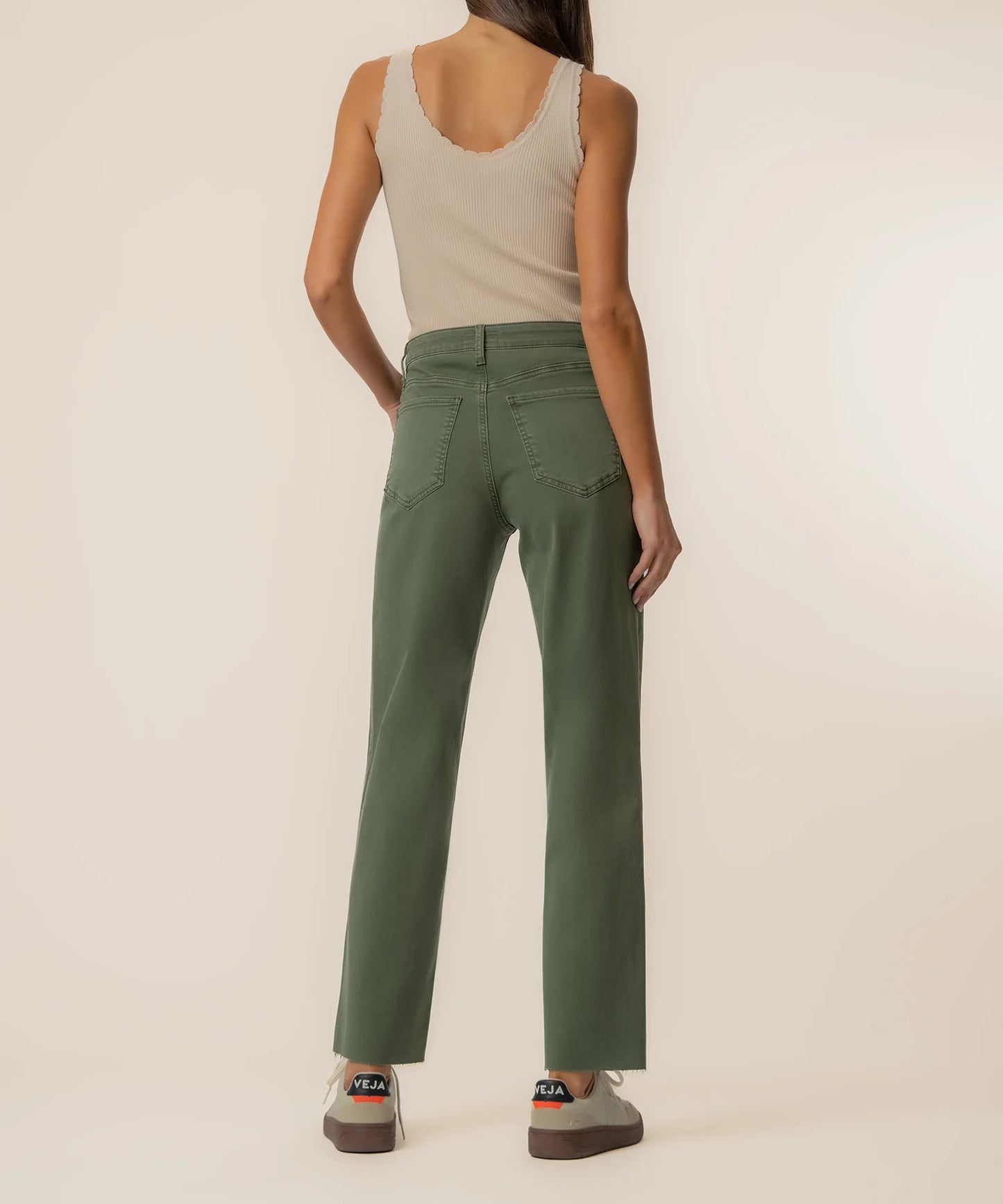 KUT- Charlotte High Rise Wide Leg Jean - Seaweed