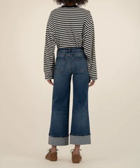 KUT- Meg High Rise Fab AB Wide Leg Roll up Jeans - Interconnected