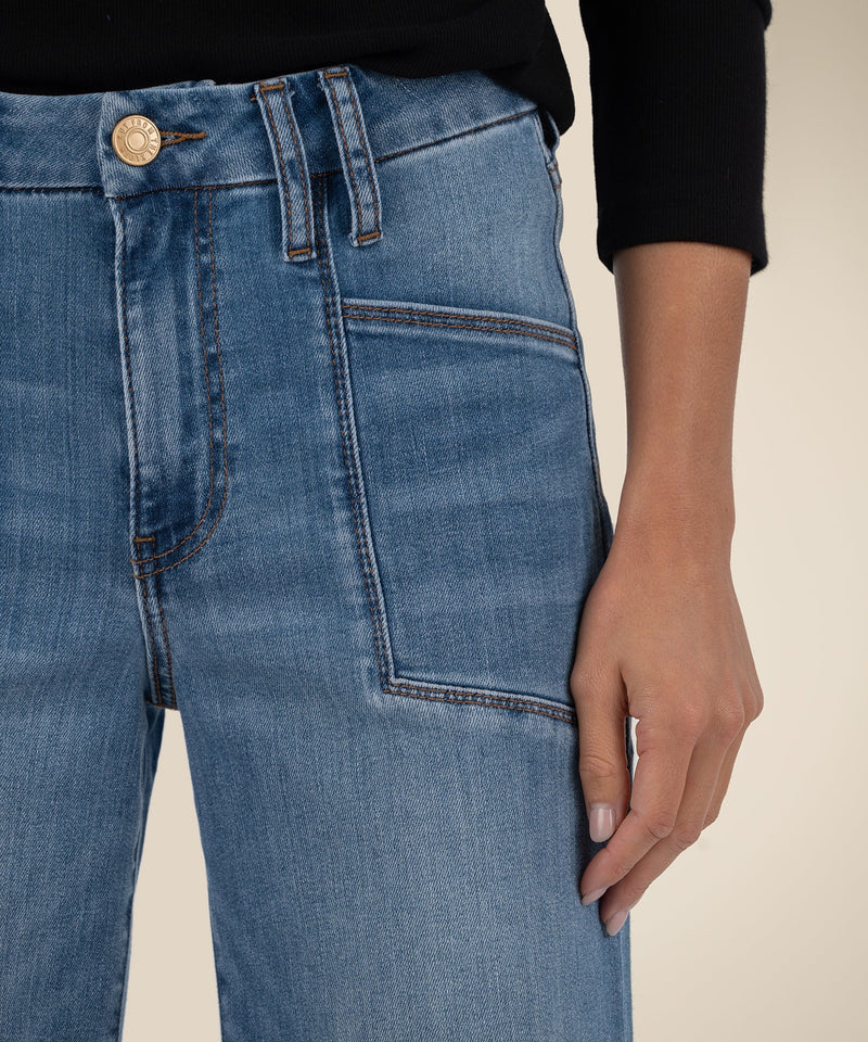 KUT- Meg High Rise Wide Leg Jeans - Earn