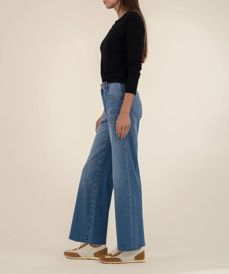 KUT- Meg High Rise Wide Leg Jeans - Earn