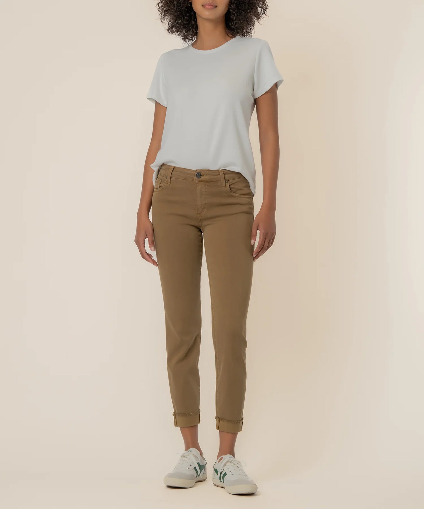 KUT- Amy Crop Straight Leg Twill Jean