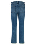 KUT- Reese High Rise FAB AB Ankle Straight Raw Jeans- Unique
