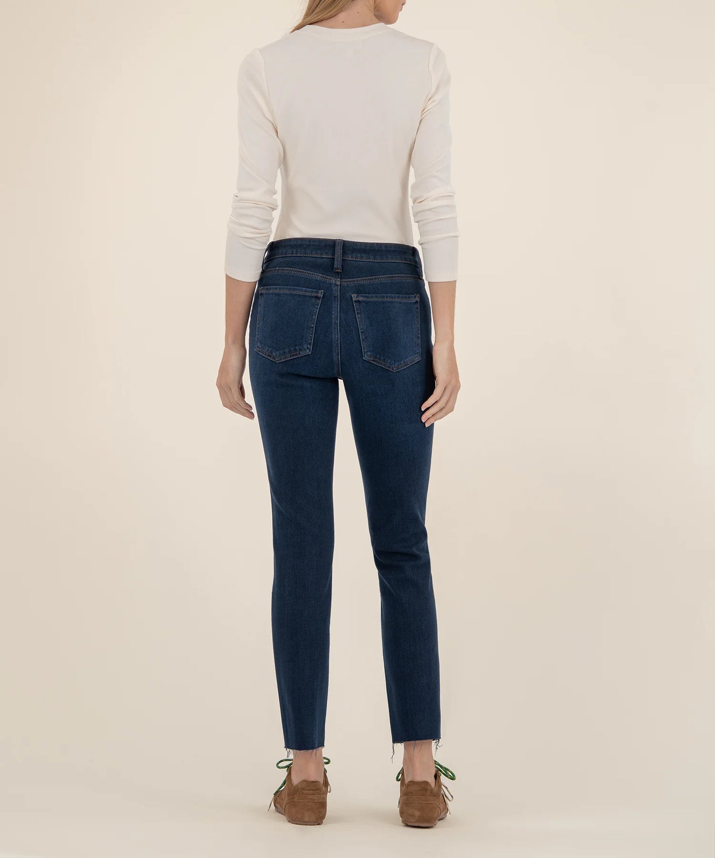 KUT- Reese High Rise Ankle Straight Jean - Courageous