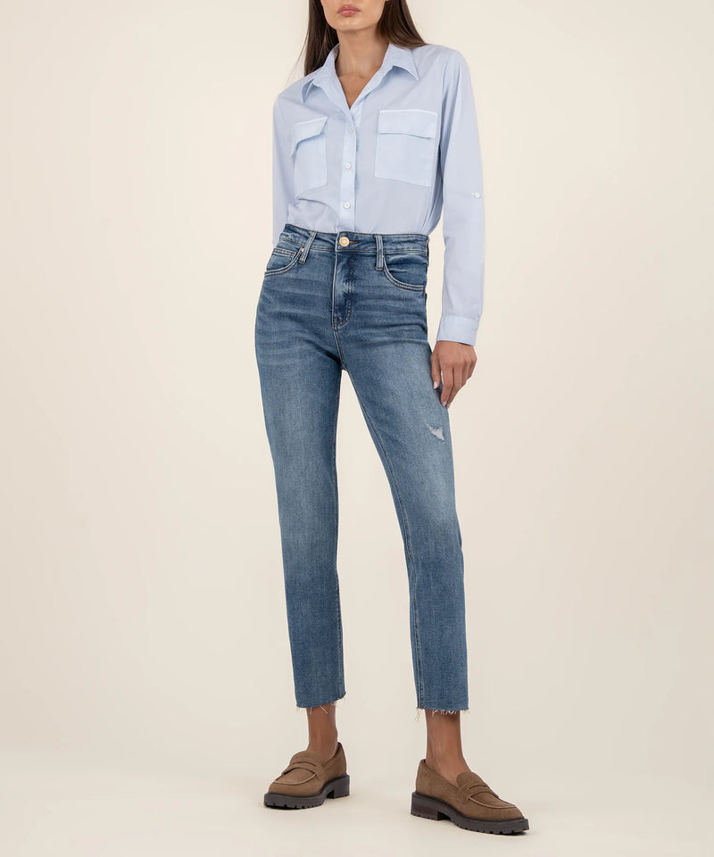 KUT- Rachael High Rise Mom Jean - Magically