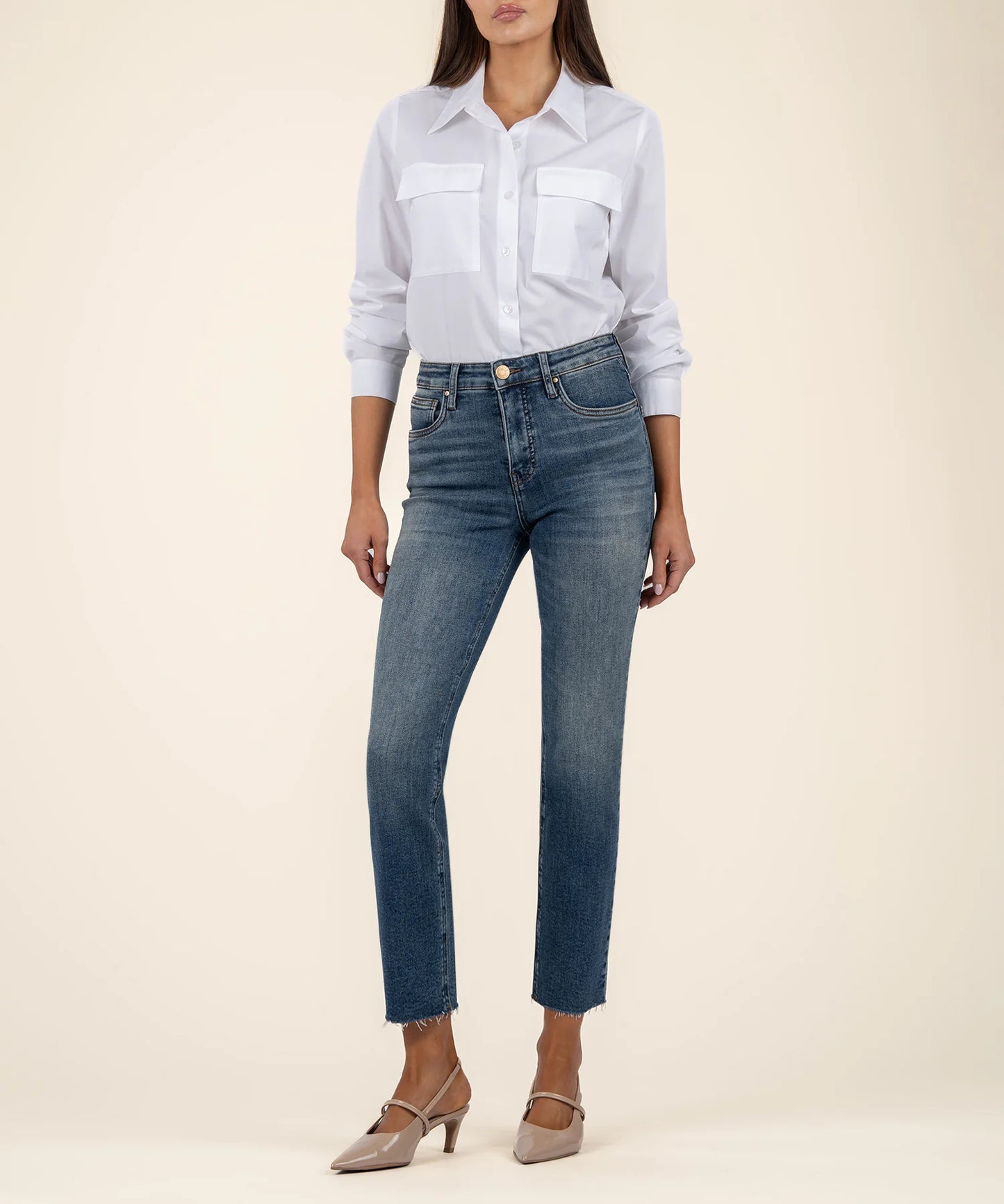 KUT- Rachael High Rise FAB AB Mom Jean- Braveness
