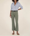 KUT- Kelsey High Rise Ankle Flare Jeans- Sage Green