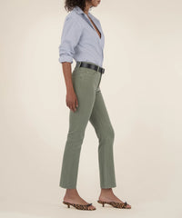 KUT- Kelsey High Rise Ankle Flare Jeans- Sage Green