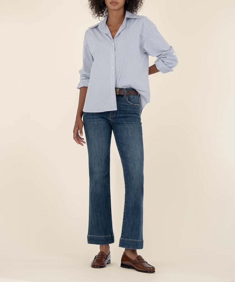 KUT- Kelsey High Rise Ankle Flare Jean - Vibrant