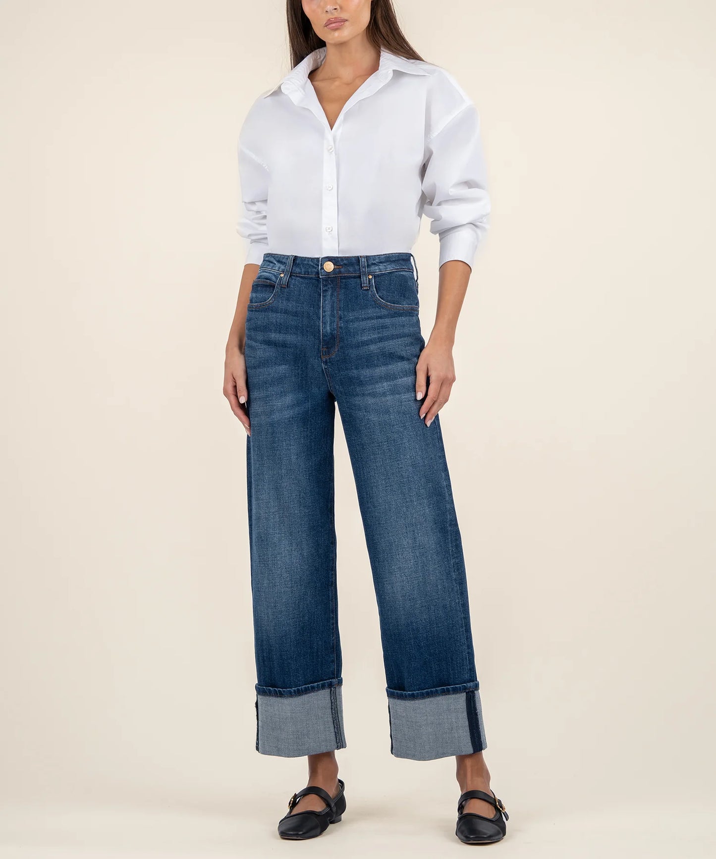 KUT- Sienna High Rise Wide Leg Jeans - Unspeakable