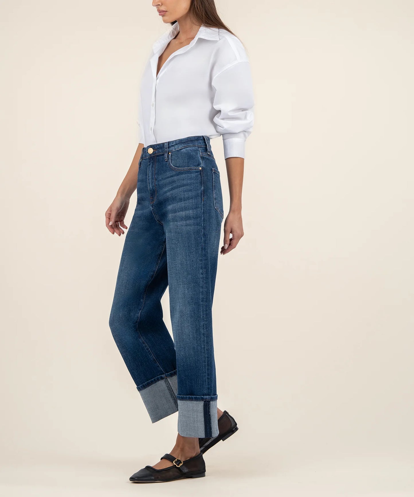 KUT- Sienna High Rise Wide Leg Jeans - Unspeakable