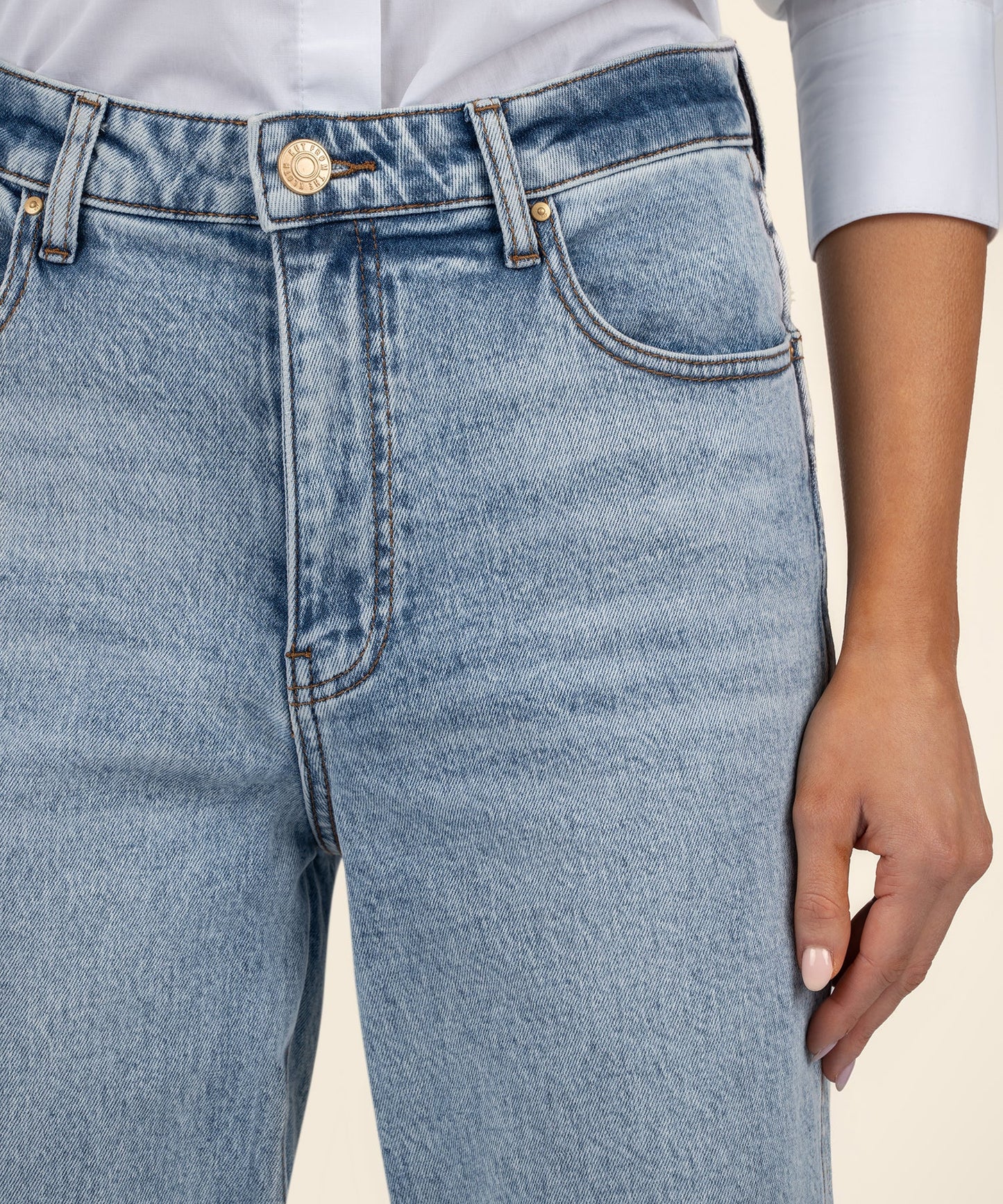 KUT- Melissa High Rise Straight Leg Jean - Steadfast