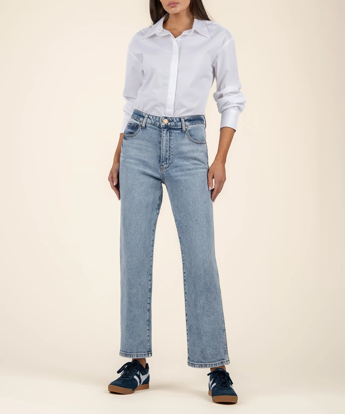 KUT- Melissa High Rise Straight Leg Jean - Steadfast