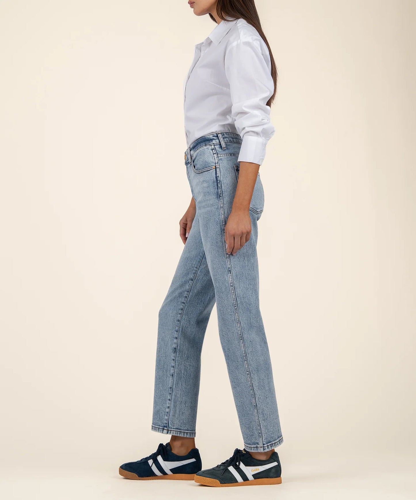 KUT- Melissa High Rise Straight Leg Jean - Steadfast