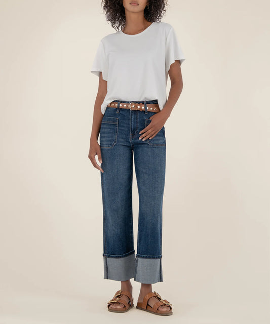 KUT- Sienna High Rise Straight Leg Jeans - Serene