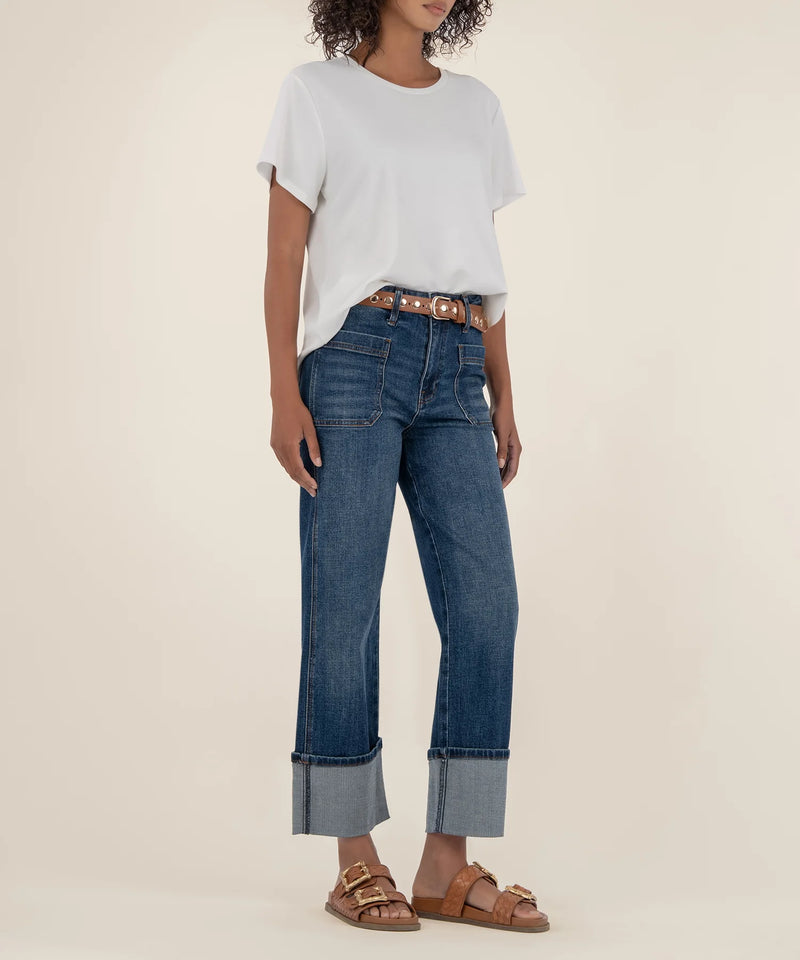 KUT- Sienna High Rise Straight Leg Jeans - Serene