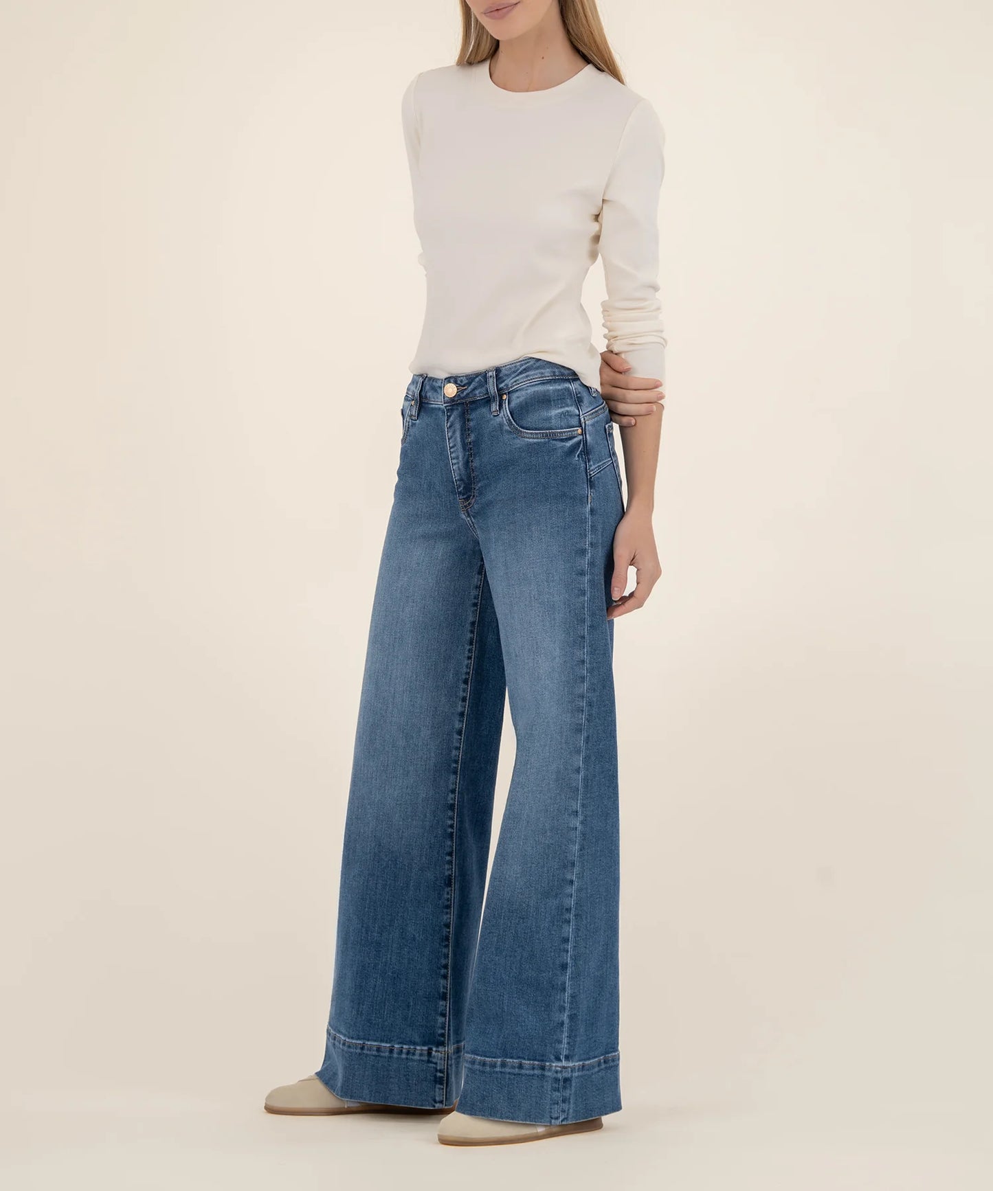 KUT- Maya High Rise FAB AB Wide Leg Jeans