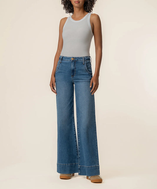 KUT - Maya High Rise Wide Leg Jeans- Journey