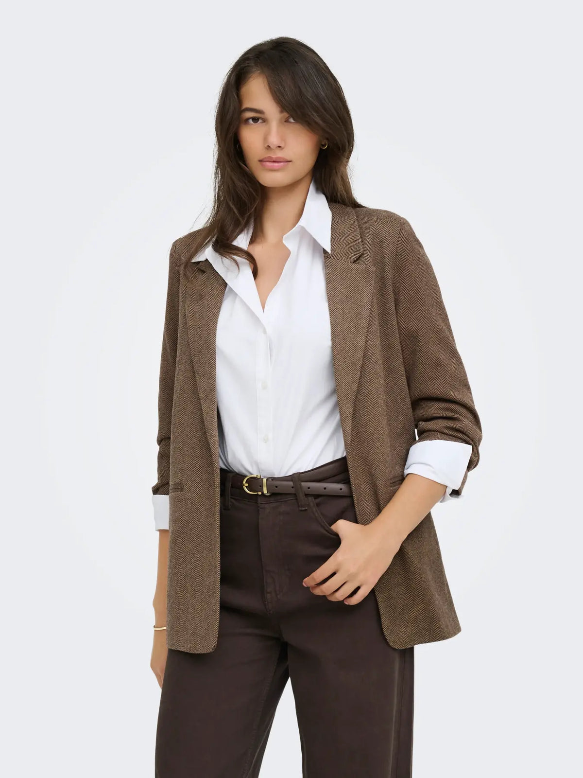 ONLY - Civa 3/4 Sleeve Herringbone Blazer